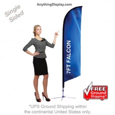 Marketing Banner Falcon Flag 7ft with Custom Print - Fast Turn
