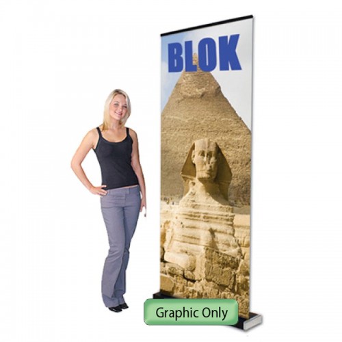Printed Graphic for Roll Up Retractor Standing Banner Blok 34'x80'