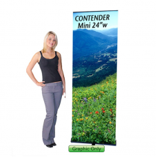 Custom Printed Banner for Contender Retractable Stand 24"