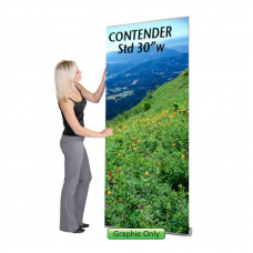 Custom Printed Banner for Contender Retractable Display 30" 