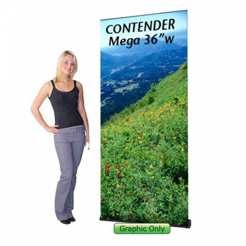 36 inch Contender Mega Pull Up Banner Stand