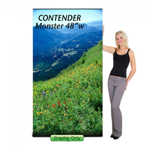 Custom Printed Banner for Contender Monster Retractable Display 4' 