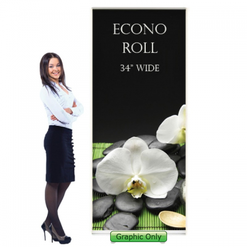 Retractable Banner Stand 34w Econo Roll Economy Banner Stand