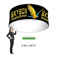 Custom Printed Banner for Skybox Round Hanging Display 3' x 8'