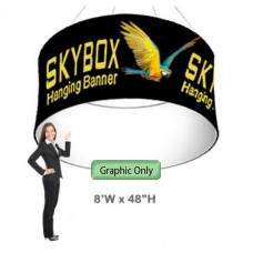 Custom Printed Banner for Skybox Round Hanging Display 48" x 8'