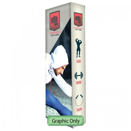 2.5ft x 7.5ft Lumiere Backlit Tower Display Single Sided SEG Graphics