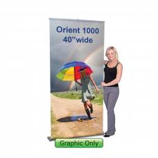 Custom Printed Banner for Orient 1000 Retractable Stand 40" 