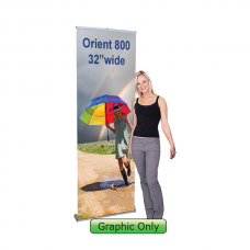 Custom Printed Banner for Orient 800 Retractable Stand 32" 