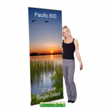 Custom Printed Banner for Pacific 800 Retractable Stand 32" 