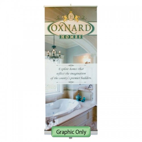Retractable Banner Stand 34in wide Portable Trade Show Display