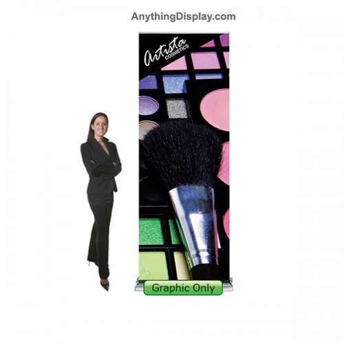 Retractable Banner Stand Steppy 33.5 x 80 - Super Flat Vinyl Graphic Package