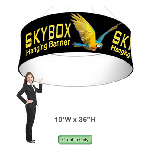 10 x 3 ft. Hanging Banner Circle Double-Sided (Graphic Only)