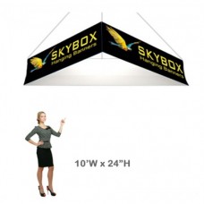 Triangle Stretch Fabric Hanging Banner 24h x 10ft wide Skybox