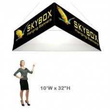 Triangle Stretch Fabric Hanging Banner 32h x 10ft wide Skybox