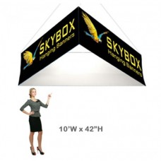Triangle Stretch Fabric Hanging Banner 42h x 10ft wide Skybox