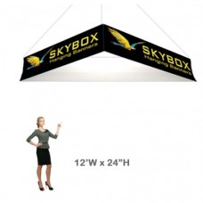Triangle Hanging Banner with Stretch Graphic 24h x 12ft w Skybox