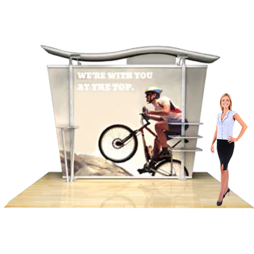 Hybrid Monitor Stand Trade Show Display Tapered Wings Graphic Kit