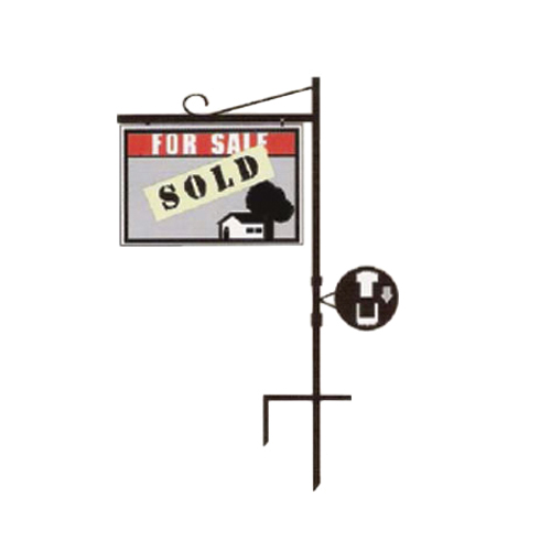 Outdoor Sign Holder Crane Holds 36in x 40in Signs - In Ground Use