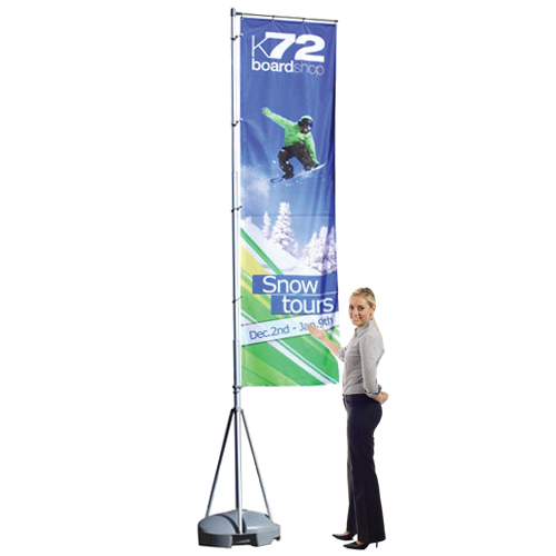 Flagpole Telescoping Printed Flag Banner Stand Wind Dancer LT 13 ft