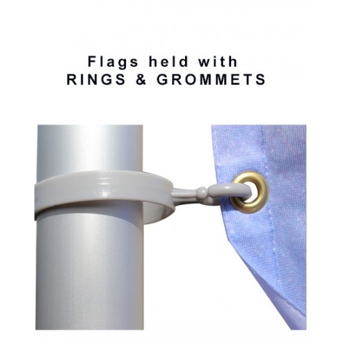 Flag Pole Banner with Double Sided Printed Flag Mondo 13 ft Tall