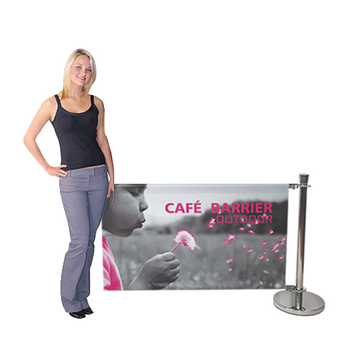 Cafe Barrier Outdoor Crowd Control Custom Printed