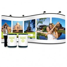 PopUp Display Serpentine Booth 16ft Laminated Full Graphic Included