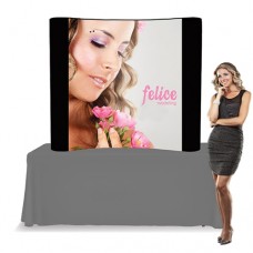 Table Top Pop Up Display Wave 6ft Laminated Center Graphic Included