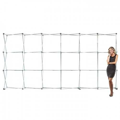 PopUp Display Stretch Fabric Large Trade Show Booth 15ft Straight RPL