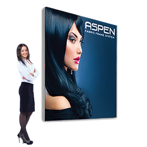 Aspen Fabric Frame System -- 7 ft wide X 7 ft tall (84" wide x 84" tall) , Single-Sided, Graphic Package (Frame & Graphic)