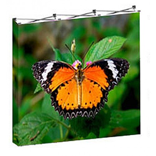 Fabric Pop Up Display Hop Up 8 foot Straight with Printed Graphic