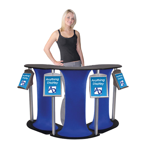 Fabric Counter Display Symphony Corner Counter Modular 64in Wide