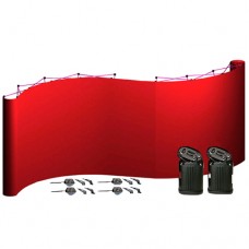 Serpentine Pop Up Booth Trade Show Kit 7h x 18ft wide Fabric Panels