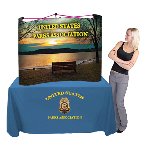 Trade Show Tabletop Popup Booth Coyote 6ft wide x 5h with Graphics
