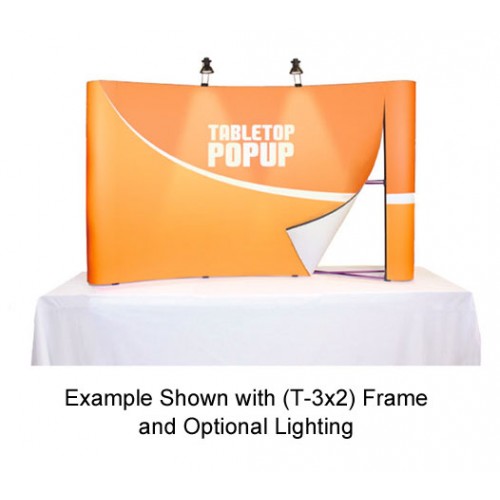 Trade Show Tabletop Popup Booth Coyote 6ft wide x 5h with Graphics