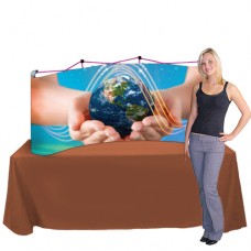 Convention Tabletop Popup Booth Coyote 8ft wide x 2.5h with Graphics
