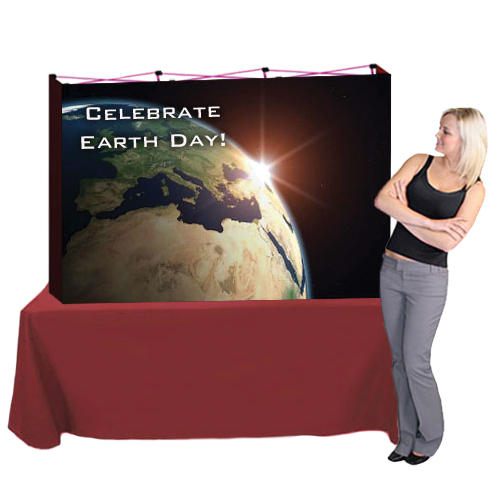 Trade Show Tabletop Popup Display Coyote 8ft wide x 5h with Graphic