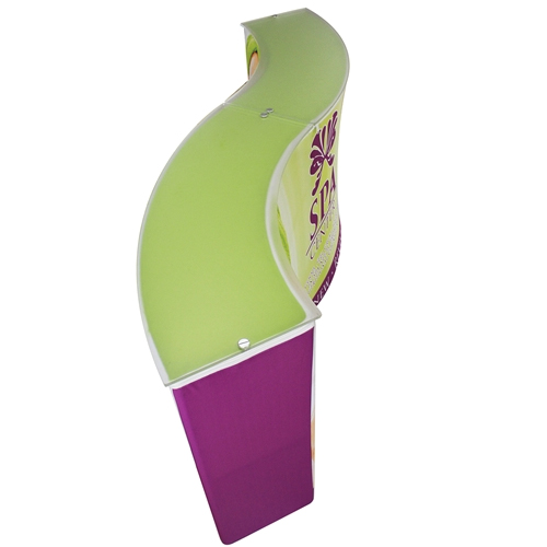 EZ Tube Trade Show Counter Curved S-Shape Fabric Graphic Display