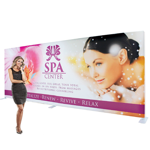 Wave Tube Trade Show Booth 20ft Straight with Stretch Fabric Graphic