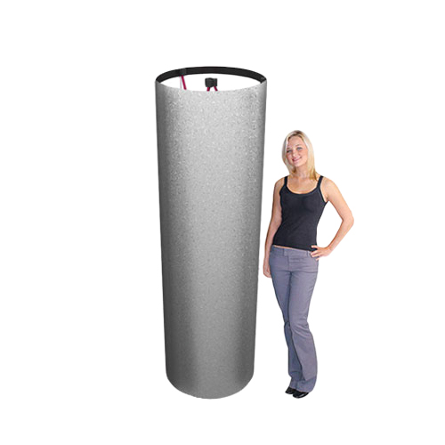 Tradeshow Tower Popup Display Fabric 2ft wide Curved Pillar