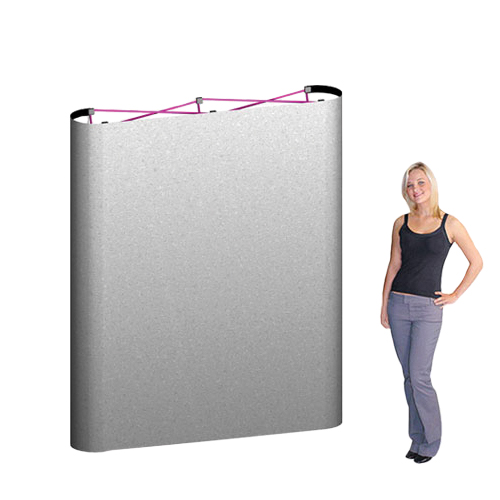 Popup Display Booth Straight Coyote 6ft wide x 7h with Fabric Panels