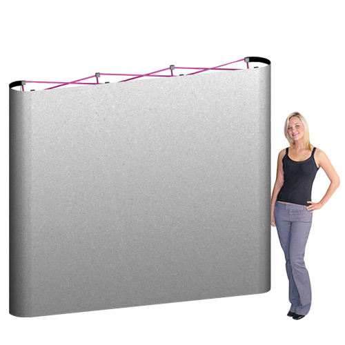 Tradeshow Popup Display 8ft Wide Straight Plush Fabric Popup Booth