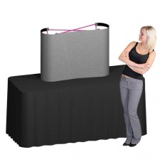 Tabletop Popup Display Plush Fabric Pop Up Curved 4ft x 2.5ft