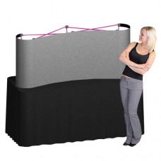 Tabletop Popup Display Plush Fabric Pop Up Curved 6ft x 2.5ft high