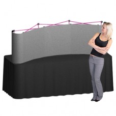 Tradeshow Tabletop Popup Display Plush Fabric Pop Up Curved 8w x 2.5h