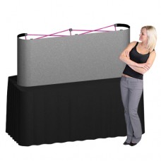 Tabletop Popup Display Plush Fabric Pop Up Straight 6ft x 2.5ft high
