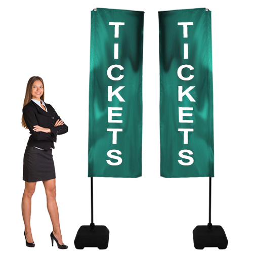 Flagpole Telescoping Printed Flag Banner Stand Wind Dancer LT 13 ft