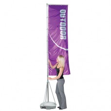 Flagpole Telescoping Printed Flag Banner Stand Wind Dancer LT 13 ft