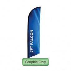 8.25 ft. Small Falcon® Flag Spike Base Single-Sided (Graphic Only)