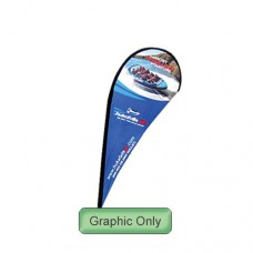 Custom Printed Graphic for Medium Teardrop Marketing Flag 11ft Tall
