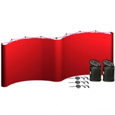 Pop Up Display Kit 19ft wide Coyote Gullwing with Fabric Panels